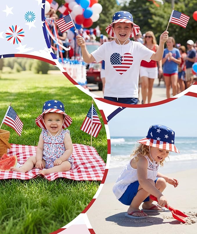 Baby Sun Hat UPF 50+ Sun Protective Toddler Bucket Hat Summer Kids Beach Hats Wide Brim Outdoor Play Hat for Boys Girls