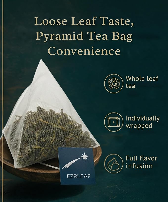 EZR LEAF Taiwan Tea Rituals – Premium Taiwan Tea Variety Pack, Taiwan Black Tea & Oolong Tea Collection, Four Seasons Oolong, Osmanthus Oolong, Pyramid Tea Bags, Tea Gift Set