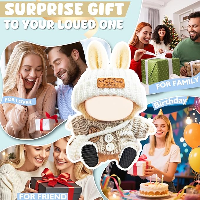 Cute Doll Clothes Outfit Blind Mystery Box Accessories Ropa Case Plush Toy Stuff Cart Seat Chair Glasses Hat Shoes Bed Blanket Car Dress Overalls Hoodie Pajamas Khaki