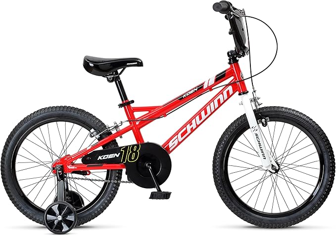 Schwinn Elm and Koen Bike or Balance Bike, 12-18 Inch Bike for Kids Ages 2-13, Black, Blue, Red, Teal, Pink or Purple, SmartStart Ergonomic Design, Adjustable Seat Grows with Child, Training Bicycle