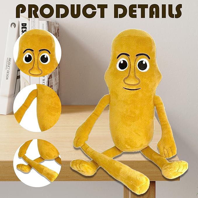 Zenitsu Italian Brainrot Plush Tung Tung Tung Sahur Expressive Doll Funny & Unique Gift for Boys and Girls, Creative Home Dรฉcor Plush Toy for Christmas, Birthday (Yellow)