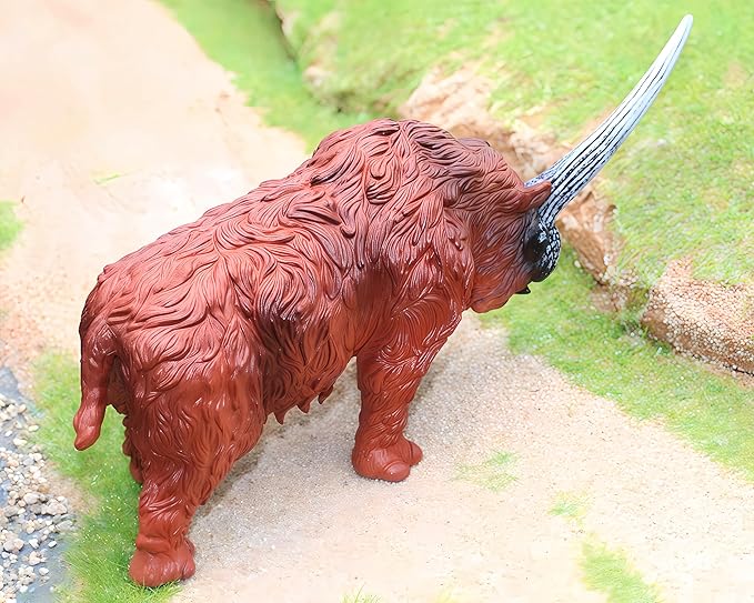 Gemini&Genius Ancient Rhino Action Figure Toy, Rhinoceros Toy Figurine Wild Animal Toy, Elasmotherium Animal Toy for Kids (Woolly Rhinoceros)