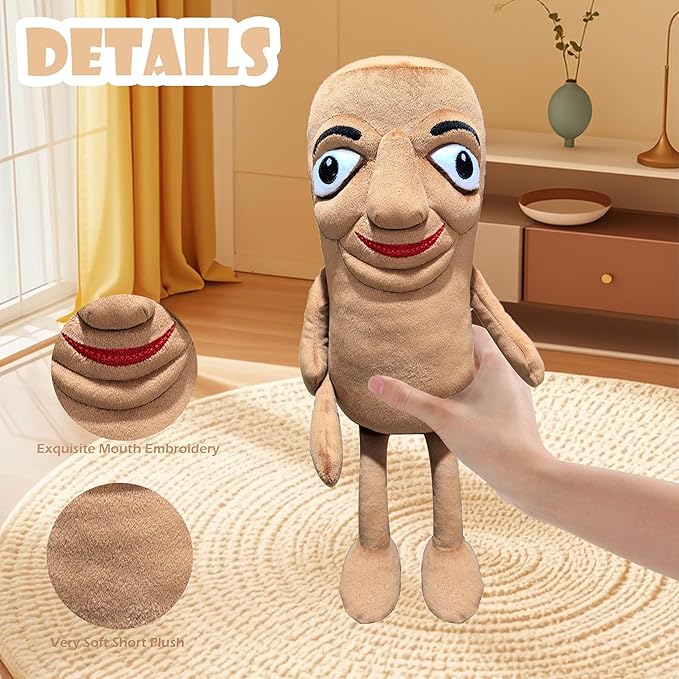 Zenitsu Tung Tung Tung Sahur Plush Italian Brainrot Expressive Doll Funny & Unique Gift for Boys and Girls, Creative Home Dรฉcor Plush Toy for Christmas, Birthday (Brown)