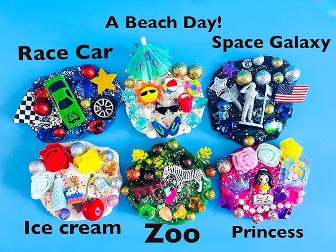 MAGIC Play dough Jars, Play dough kit,Kids Party Favors, Goodie Bags,Birthday Party Favors, Playdoh, Birthday gift for kids, girls boys gift (Zoo/Safari Animals)
