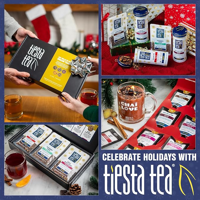 Tiesta Tea - Iced Tea Sampler Dry Flight Set, Loose Leaf, High to No Caffeine, Makes Cold Brew Iced Drink, Assorted Brew Sets with Herbal, Black, Fruit Blends & More, 8 Resealable Sample Pouches
