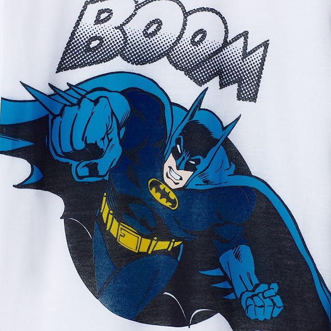 BATMAN Boys Pajamas for Kids | 4 Piece Sleepwear Sets for Boys Pajama Bottoms and Sleep Shirts for Big Boy and Toddlers
