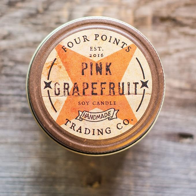Pink Grapefruit 8 Oz Scented Soy Aromatherapy Candle w/Jar
