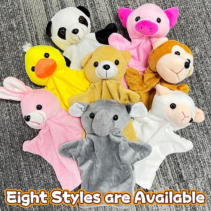 Pig Hand Puppets for Kids, Toddlers and Adults (1 Pack), Farm Animals Plush Finger Toys, Pig Stuffed Animals Storytelling Toys, Soft Hand Puppet for Classroom Prizes, Party Favors, Birthday