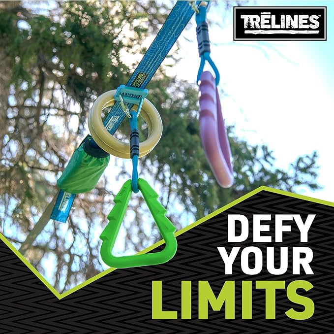 36ft. Ninja Adventure Kit, Slackline Obstacle Course and Outdoor Playground Set - 8 Ninja Warrior Accessories - Monkey Bars for Backyard, Kids Outdoor Play Jungle Gym - Ages 5+ Holds 250lbs