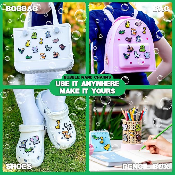 Jungle Safari Party Favors for Kids โ 24PCS Animal-Themed Bubble Wands, Great for Birthday Supplies, Pinata Fillers, Goodie Bags & Classroom Rewards