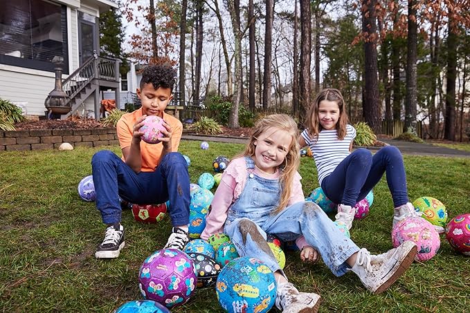 Crocodile Creek Playground Ball - Durable Rubber Ball for Kids Ages 3 and Up - Bouncy Inflatable Ball for Kickball, Indoor Games, and Outdoor Sports - PVC-Free - Unicorns - 5-inch Diameter