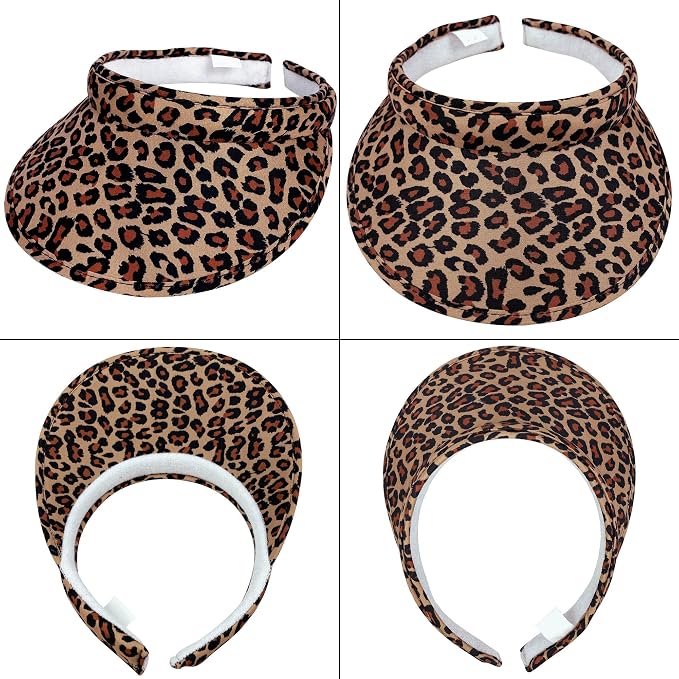 2 Pack Sun Visor Hats Women Men Clip On Wide Brim Visors Hat Outdoor Sports Golf Beach Travel Tennis Caps