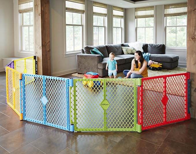 Toddleroo by North States - Superyard Wall Mount Kit: Play Yard Wall Mount Kit Compatible with Superyard or Colorplay Play Pens - Made in USA - Gray