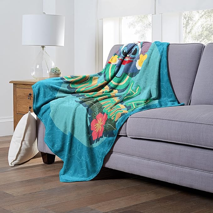 Northwest Lilo and Stitch Silk Touch Throw Blanket, 50" x 60", Festive Aloha