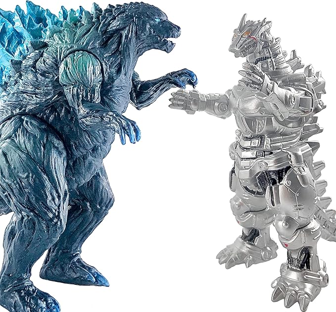 TwCare Set of 2 Mecha Godzilla Earth MechaGodzilla Kiryu Toys, Kaiju Universe Action Figures King of The Monsters Movable Joints Movie Series Soft Vinyl, Travel Bag