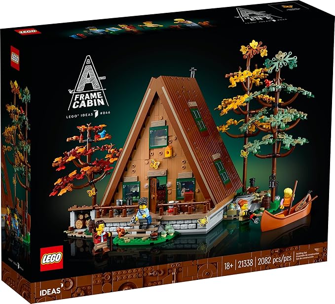 LEGO Ideas A-Frame Cabin Building Set for Adults - Detailed DIY Miniature House Model Kit, Ages 18+ Years - Gifts for Men & Women - 21338