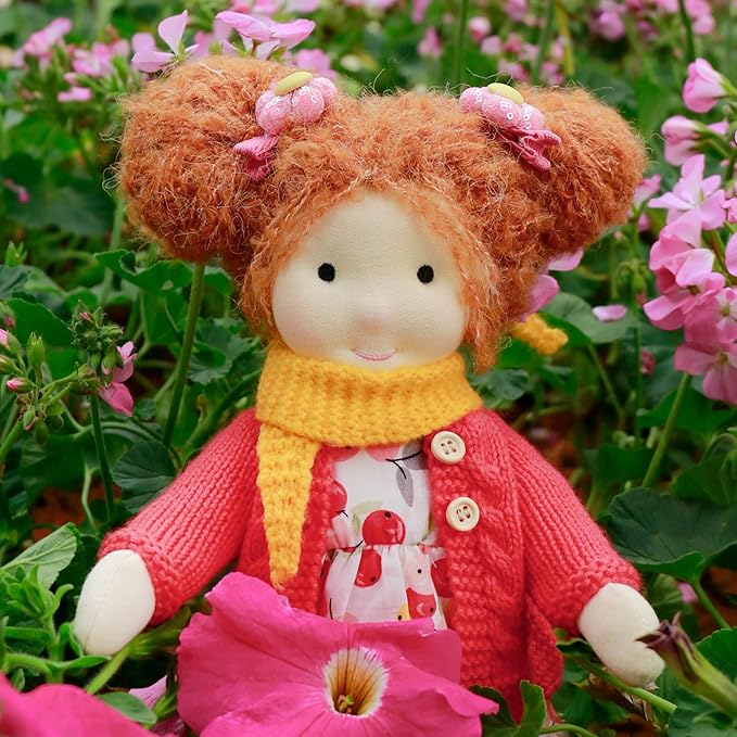 Waldorf Doll - Handmade Rag Doll Plush Toy for Kids - Personalized Collectors Item with Beautiful Present Box - Hrabinella 12"