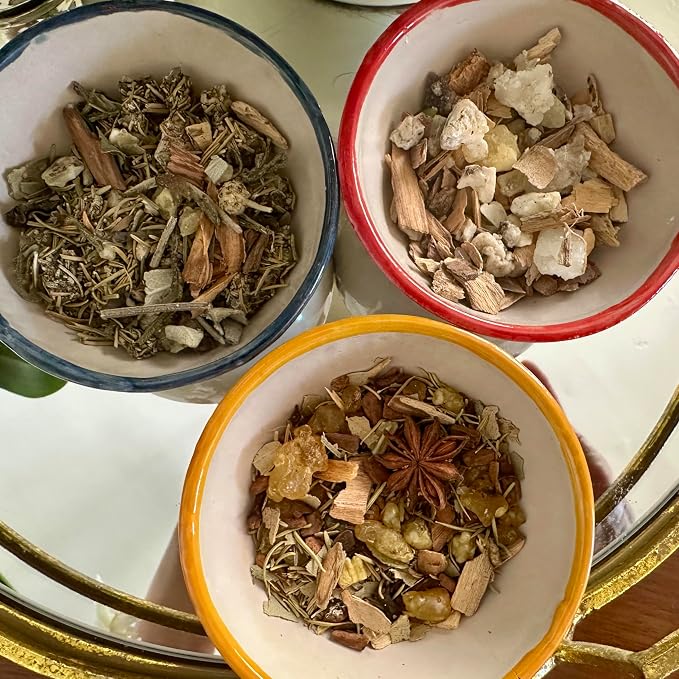 Loose Botanical Aromatic Blend – Natural Home Fragrance Aroma – Handcrafted Plant-Based Aromatic Materials – 2.22 oz Trio Set