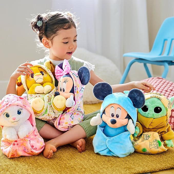 DISNEY STORE Unisex-Children Babies Collection: Simba Plush in Swaddle with Detailed Plush Features - Official Soft Toy - Stuffed Animals for Babies - Perfect for Fans & Kids