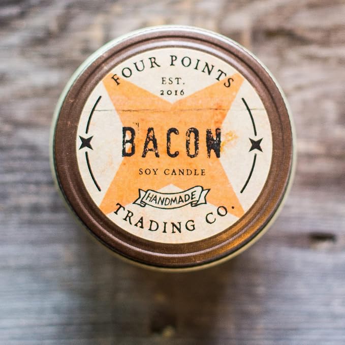 Bacon 4 Oz Scented Soy Aromatherapy Candle w/Jar