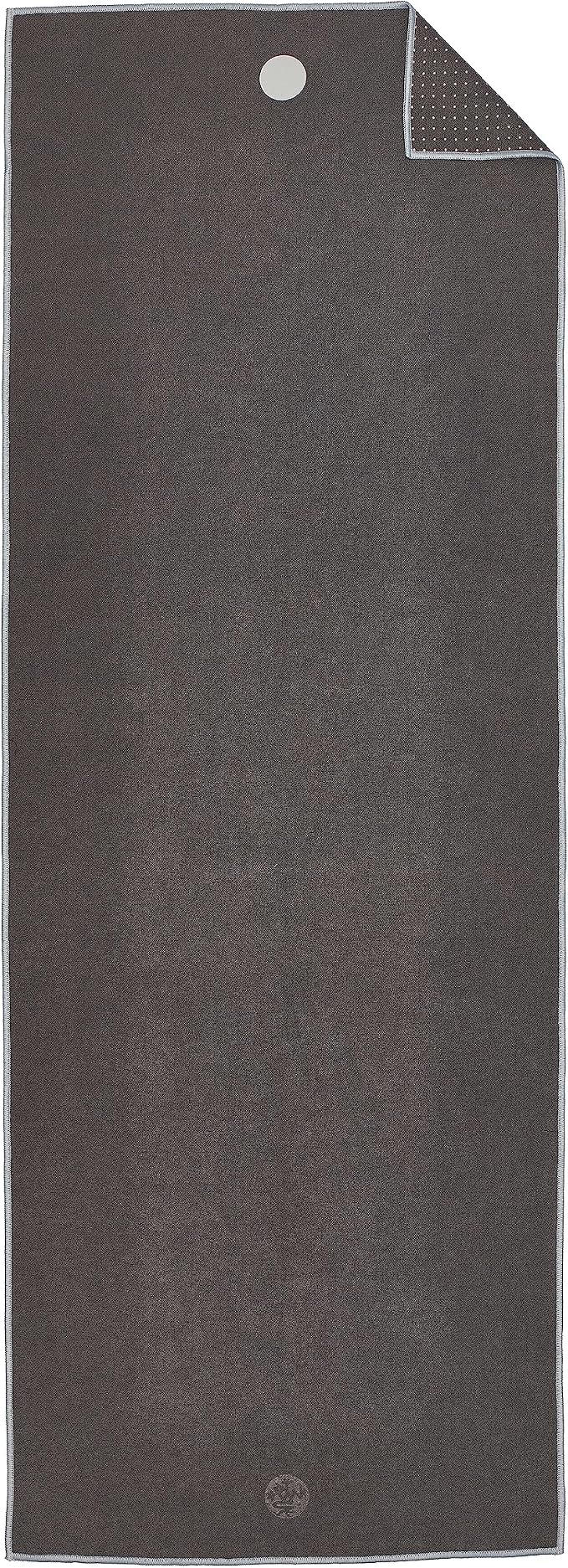 Manduka Yogitoes Hot Yoga Mat Towel - 71" | Moisture Activated Grip | Patented Silicone Nubs | Highly Absorbent, Durable & Easy Care | Made from Recycled Materials | 71 x 24 Inches | Grey