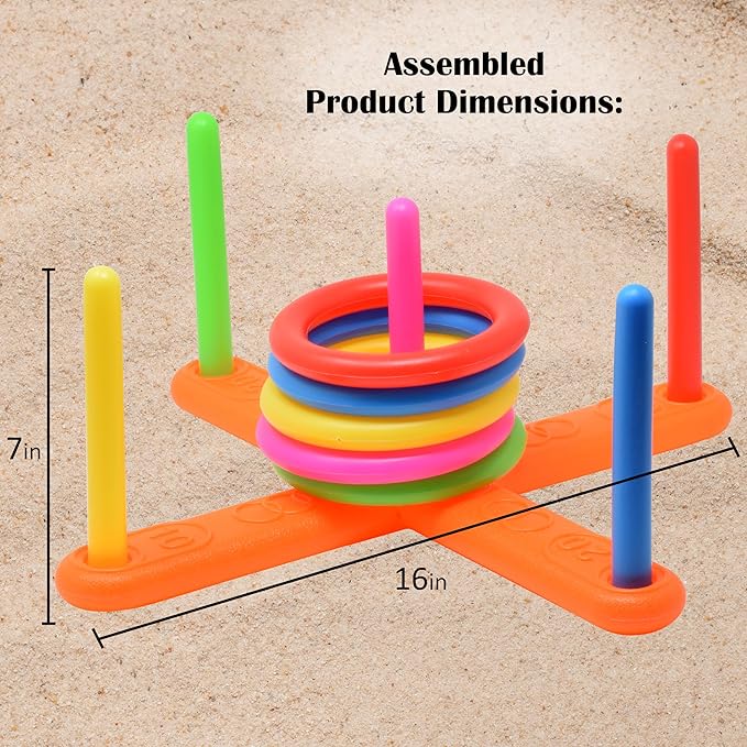 Kiddie Play Ring Toss Game for Kids Party Games for Kids Indoor & Outdoor Play
