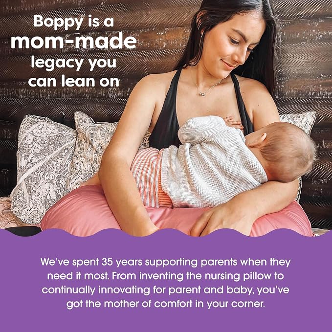 Boppy Cuddle Pregnancy Pillow - Compact Ergonomic Maternity Pillow, Versatile Support, Great Side Sleeper Pillow, Washable, with Cooling Rayon Cover - Gray Basket Weave