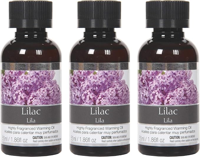 Hosley Set of 3, 55 ml Lilac Fragrance Warming Oils. Ideal Gift for Weddings, Spa, Meditation Settings. P1