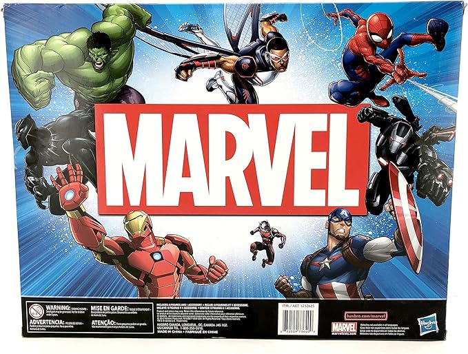 Marvel Avengers Action Figures - Iron Man, Hulk, Black Panther, Captain America, Spider Man, Ant Man, War Machine & Falcon! (8)