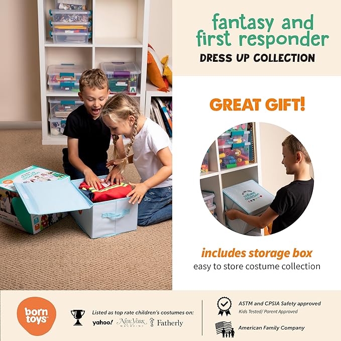 Born Toys Toddler Dress Up Clothes for Little Girls & Boys Ages 3-7, Pretend Play Toys