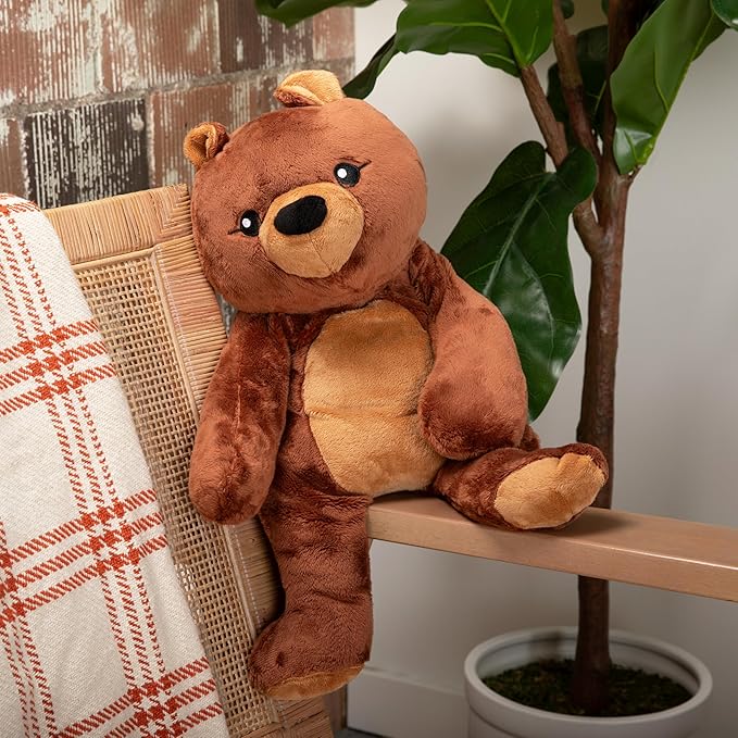 Darby The Bear 20 Inch 4.5 lb Heavy Cute Sensory Weighted Comfort Plush | Large Unscented Washable Self Care Calming Stuffed Animal for Kids, Teens and Adults