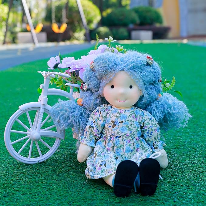 Coco 12in Handmade Waldorf Doll - Personalized Collectible Plush Toy for Kids Birthday Gift with Box