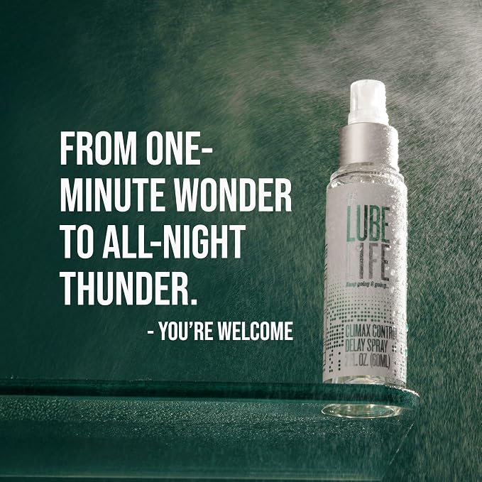 LUBELIFE Climax Control Delay Spray, Male Genital Desensitizer with Active Ingredient Benzocaine to Keep You Lasting Longer, Stamina-Enhancing, for Men and Couples, 2 Fl Oz