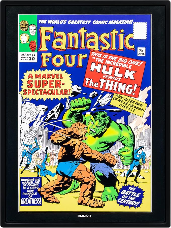 FANDROP MV05 - Hulk VS. The Thing, FANDROP Combines A Displayable Diorama, Artifacts & Scene Marker that Creates an Elite Display to Enhance Any Marvel Collection, 5 Marvel FANDROPS to Collect