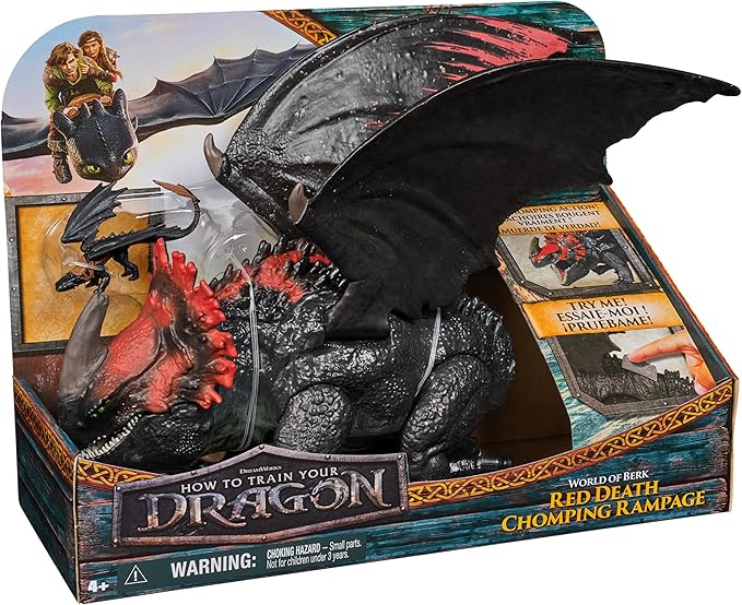 Dreamworks Dragons, How to Train Your Dragon, Berk Universe: Red Death Devouring Fury, 11 Inch Toothless Dragon Toy, 4+ Years