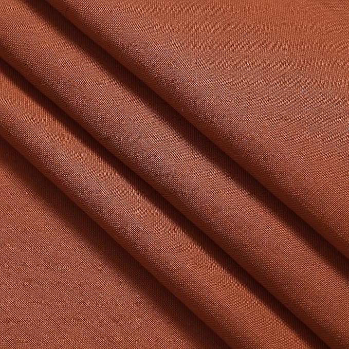 Nanspring Terracotta Linen Curtains 84 Inches Long 2 Panel Set Back Tab Boho Rustic Farmhouse Curtain for Living Room Semi Sheer Light Filtering Luxury Home Decor for Bedroom Dining Room 60x84