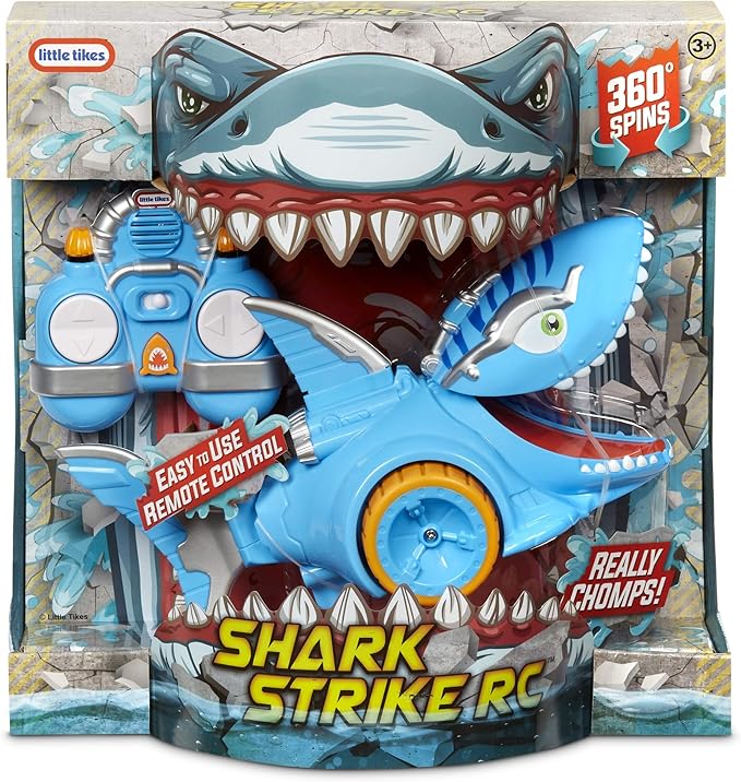 Little Tikes Shark Strike RC Remote Control Toy Car, Multicolor