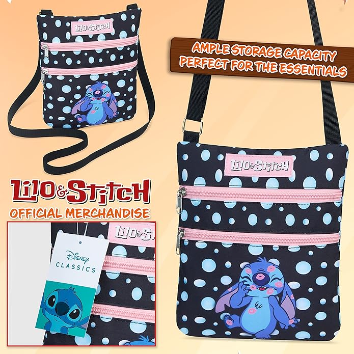 Disney Stitch Crossbody Bags for Women Teenagers Girls Purse Sling Shoulder Bag for Shopping Vacation Gifts for Her