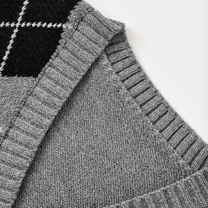 Women's Sweater Vest,Y2K Sleeveless Pattern Preppy Style Knitted Crop Tank Top for Girl