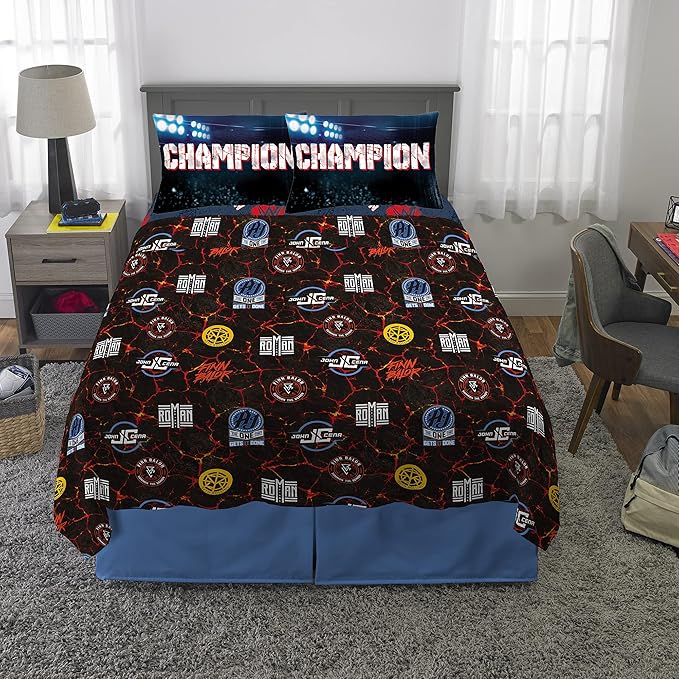 Franco NB1848 Kids Bedding Soft Microfiber Sheet Set, 4 Piece Full Size, WWE Super Stars