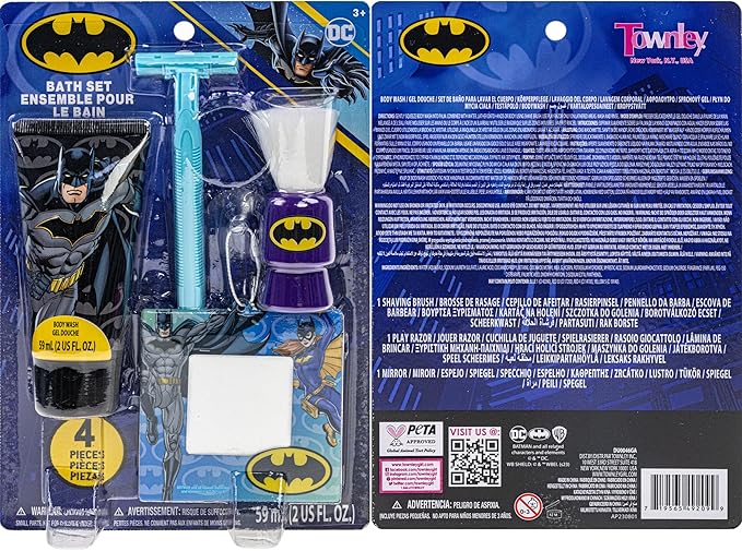 Batman Shaving and Grooming Pretend Play Kit Safe for Kids by Townley Girl