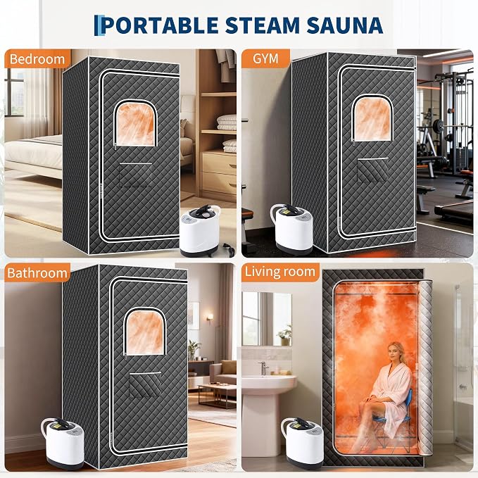 Portable Sauna Box for Home, Personal Sauna Tent for Relaxation, Indoor Steam Sauna Room with 3L/1200W Steamer, Steam Room for Adults, XXL Portable Sauna Personal Sauna Box Sauna Tent Home Sauna