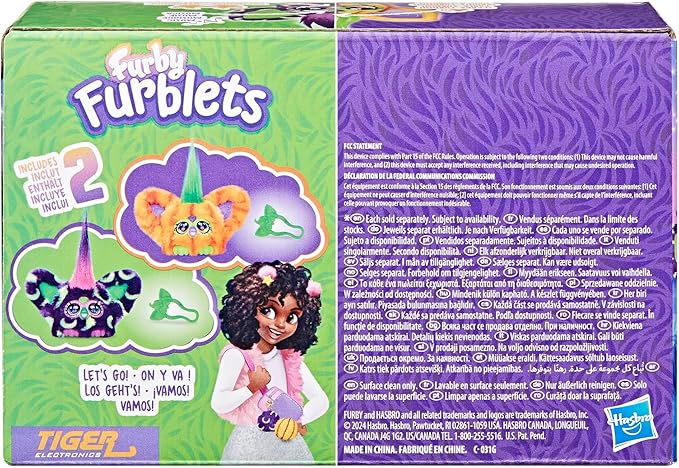 Furby Furblets 2 Pack of Fall Edition Mini Friends Trick-Ee & Boo-Kin, Electronic Plush Toys, Multicolor, Back to School Gifts, Ages 6+ (Amazon Exclusive)