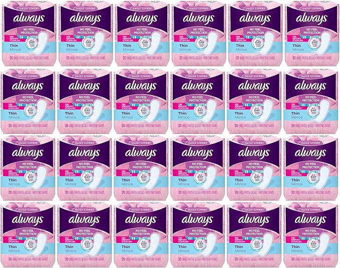 Always Thin Pantiliners - scented - 20 pack (Case of 24)