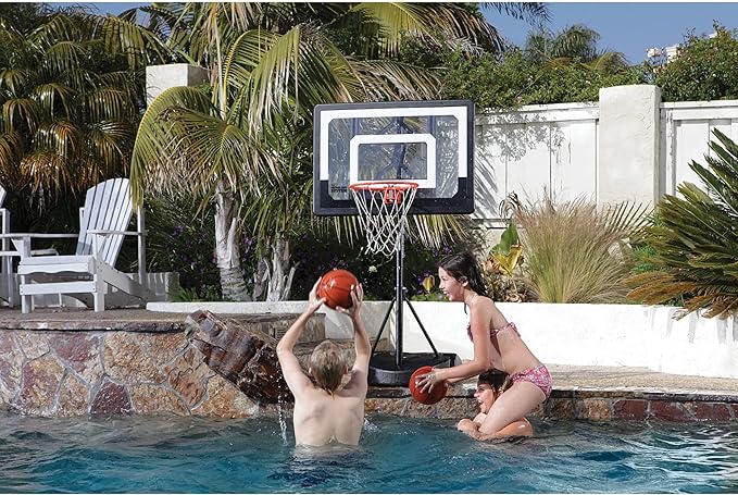 SKLZ Pro Mini Hoop Outdoor Basketball System with Adjustable-Height Pole and 7-Inch Ball, HP08-000