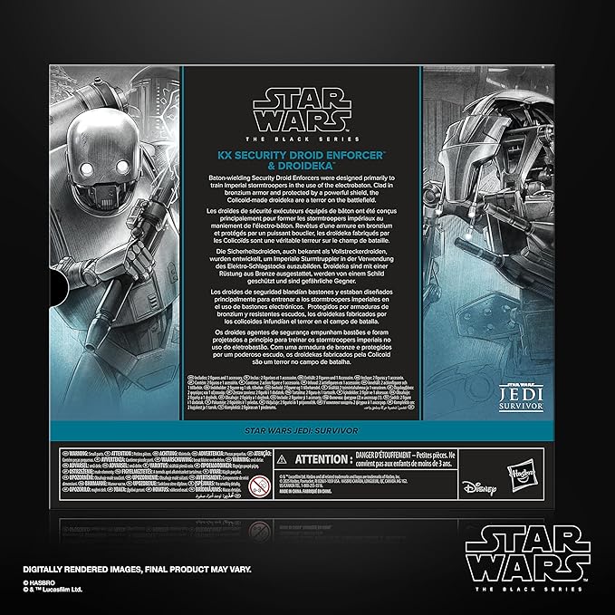 STAR WARS The Black Series KX Security Droid Enforcer & Droideka, Jedi: Survivor Gaming Greats Collectible 6 Inch Action Figure 2-Pack (Amazon Exclusive)