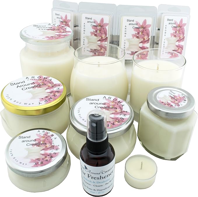 Soy Aromatherapy Candle - Scent: Hydrangea 6oz White