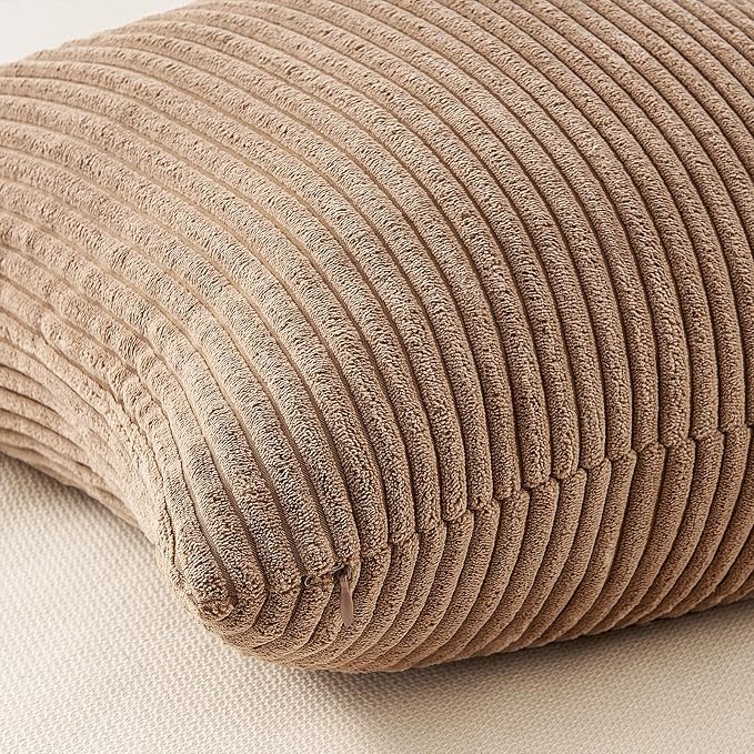 Topfinel 20x20 Sofa Pillow Covers Rust and Olive Green Velvet Throw Pillow Covers Boho Farmhouse Cushion Cases Soft Corduroy Fall Home Decor for Couch Bed Sofa Living Room Pack of 4