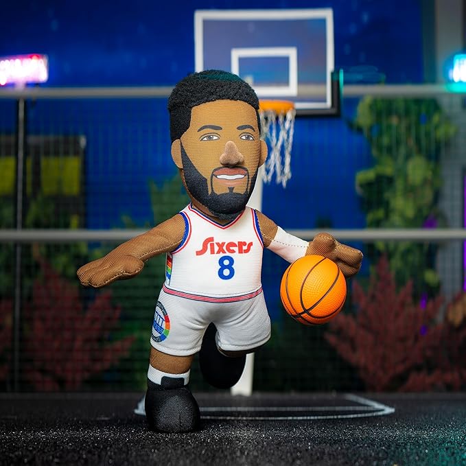 Bleacher Creatures Philadelphia 76ers Paul George 10" NBA Plush Figure(City Edition '24-'25) - A Superstar for Play or Display