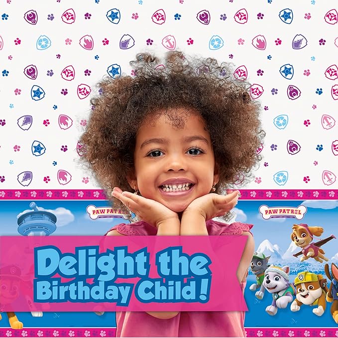 Skye Paw Patrol Birthday Decorations | Skye Paw Patrol Plates and Napkins for Party | Serves 16 Guests | Officially Licensed